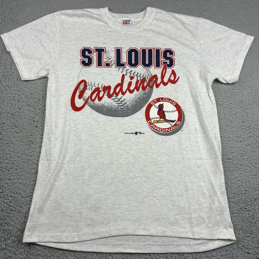 Vintage 90s St Louis Cardinals T-Shirt Men's XL Gray Garan USA MLB Single Stitch